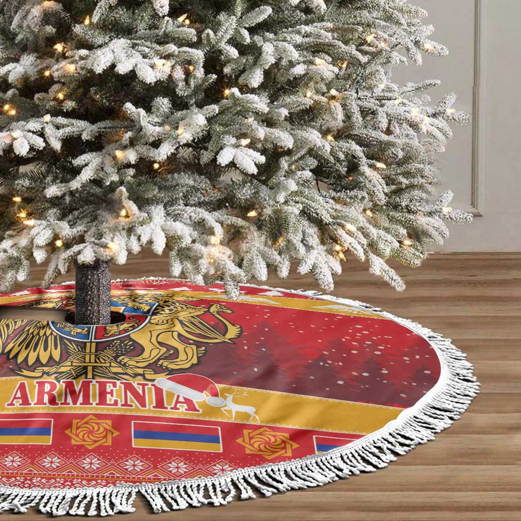 Armenia Christmas Tree Skirt Coat Of Arms With Arevakhach - Wonder Print Shop