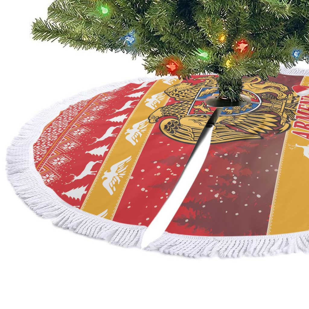 Armenia Christmas Tree Skirt Coat Of Arms With Arevakhach - Wonder Print Shop