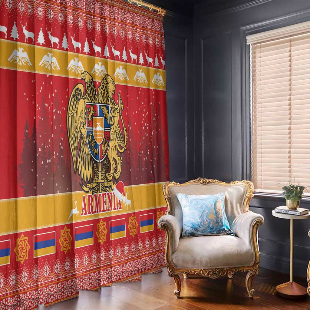 Armenia Christmas Window Curtain Coat Of Arms With Arevakhach - Wonder Print Shop