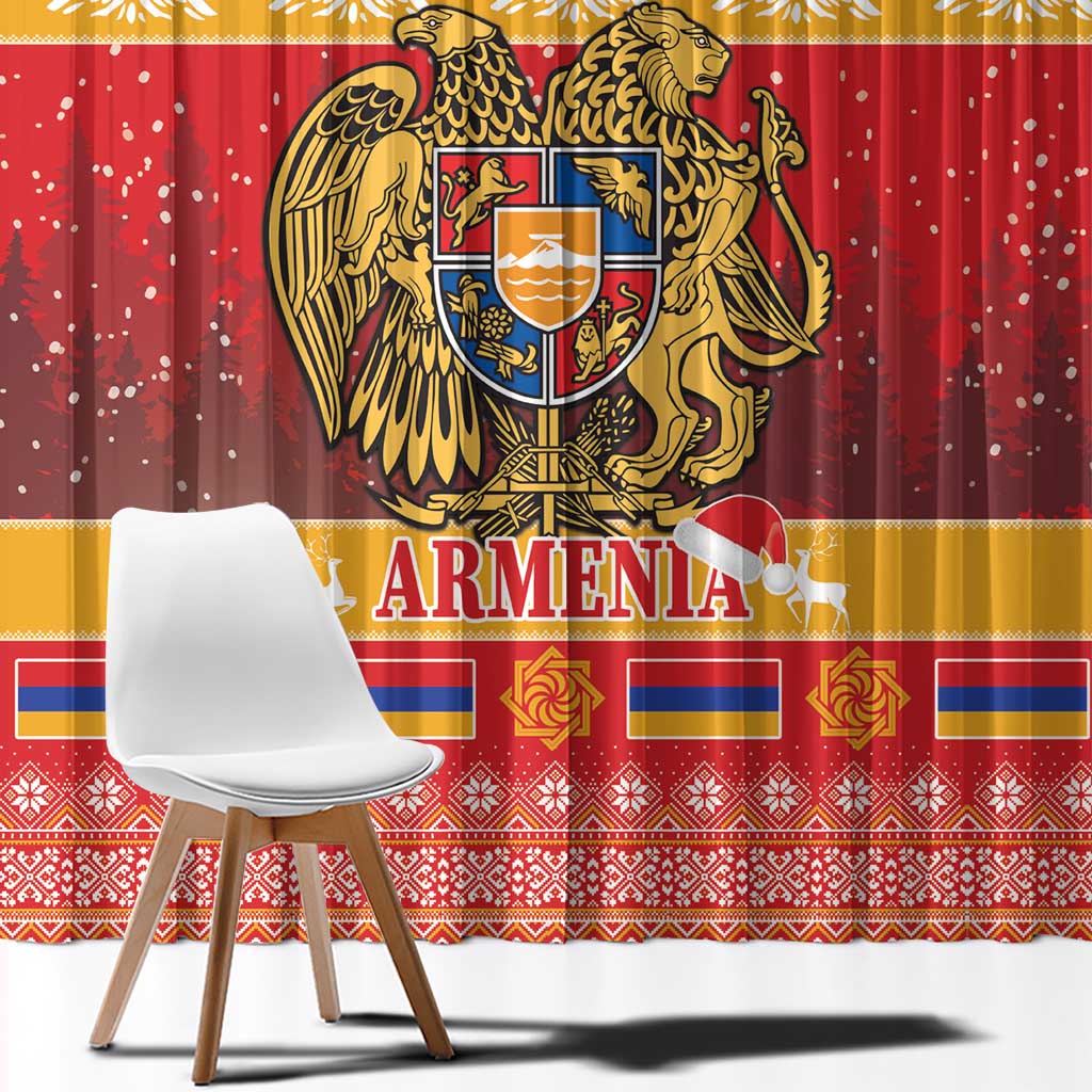 Armenia Christmas Window Curtain Coat Of Arms With Arevakhach - Wonder Print Shop