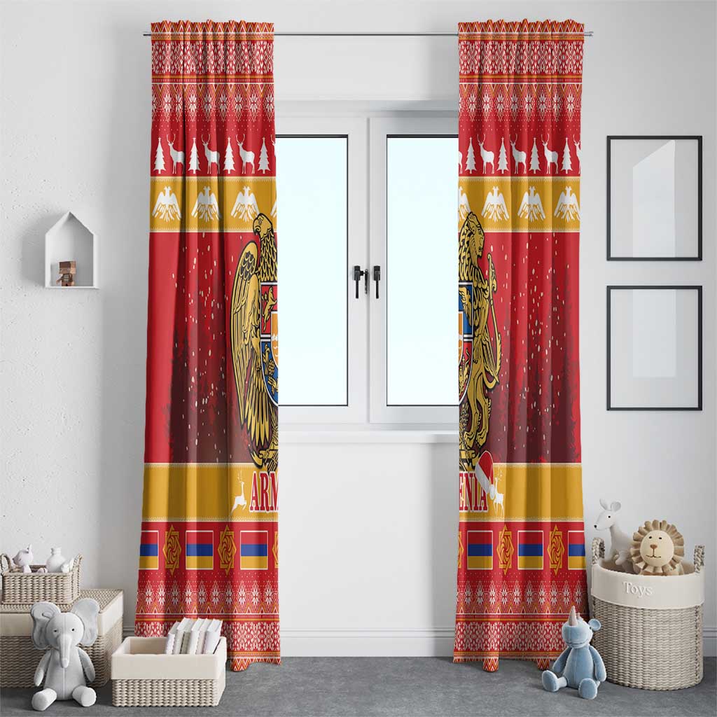 Armenia Christmas Window Curtain Coat Of Arms With Arevakhach - Wonder Print Shop