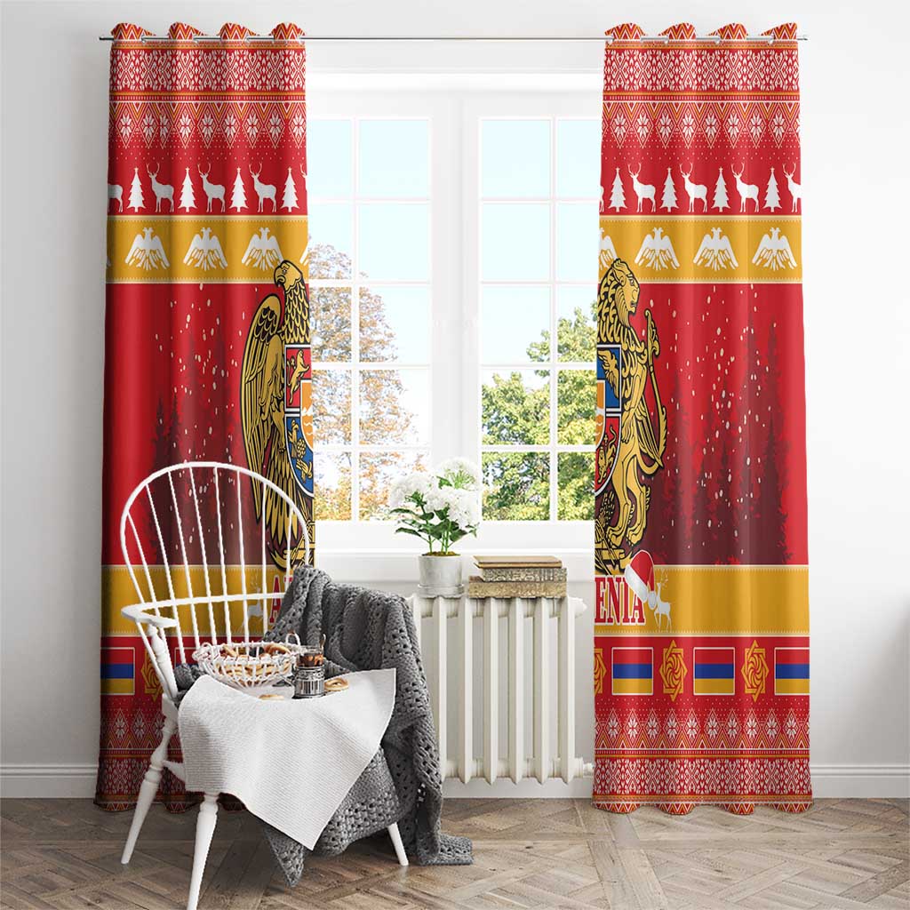 Armenia Christmas Window Curtain Coat Of Arms With Arevakhach - Wonder Print Shop