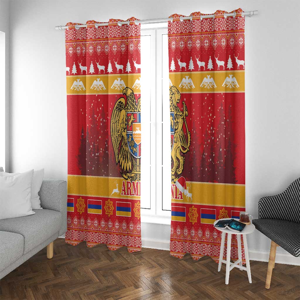 Armenia Christmas Window Curtain Coat Of Arms With Arevakhach - Wonder Print Shop