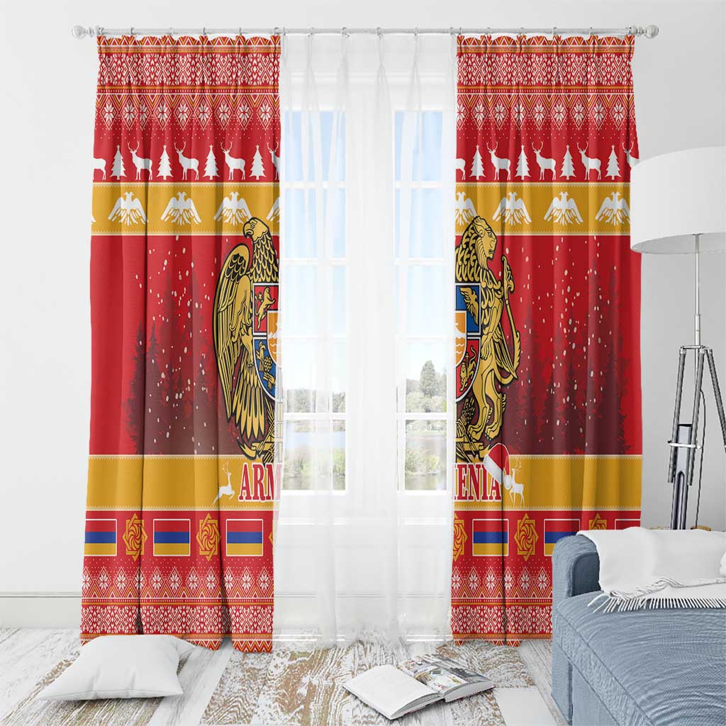 Armenia Christmas Window Curtain Coat Of Arms With Arevakhach - Wonder Print Shop