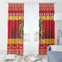 Armenia Christmas Window Curtain Coat Of Arms With Arevakhach - Wonder Print Shop