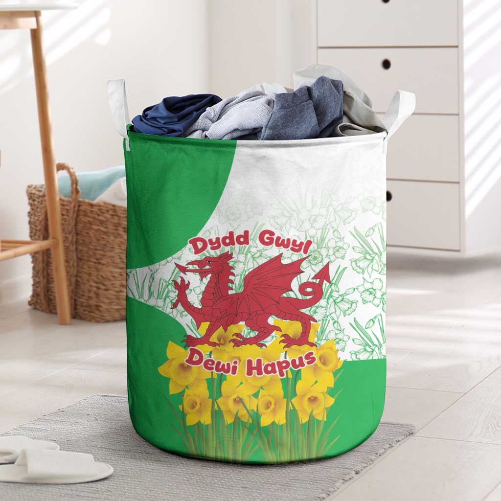 Saint David’s Day Welsh Dragon Laundry Basket Dydd Gwyl Dewi Hapus - Wonder Print Shop