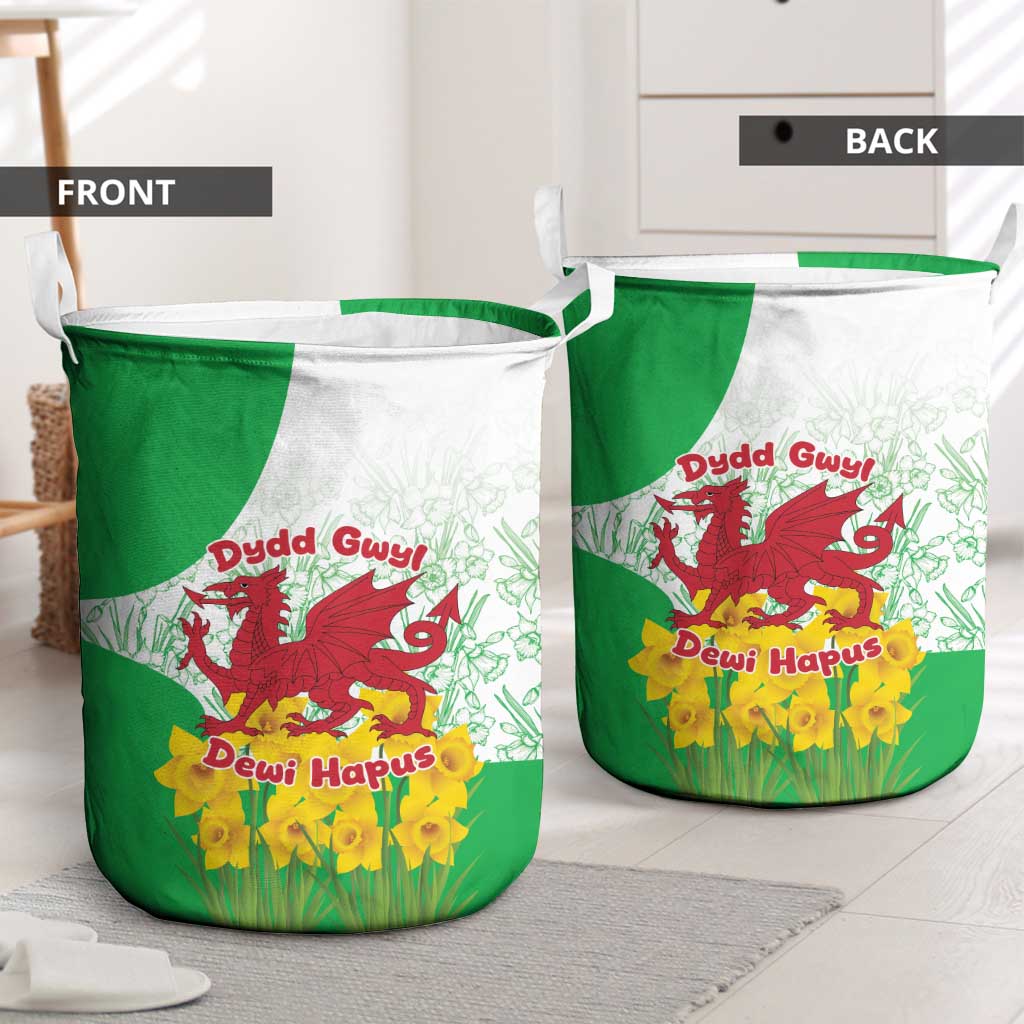 Saint David’s Day Welsh Dragon Laundry Basket Dydd Gwyl Dewi Hapus - Wonder Print Shop