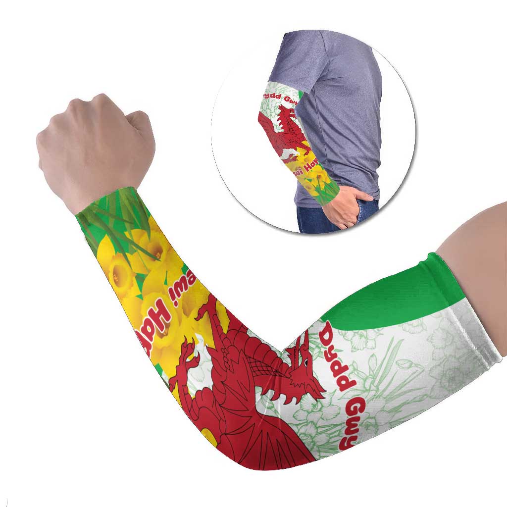 Saint David’s Day Welsh Dragon Arm Sleeves Dydd Gwyl Dewi Hapus - Wonder Print Shop