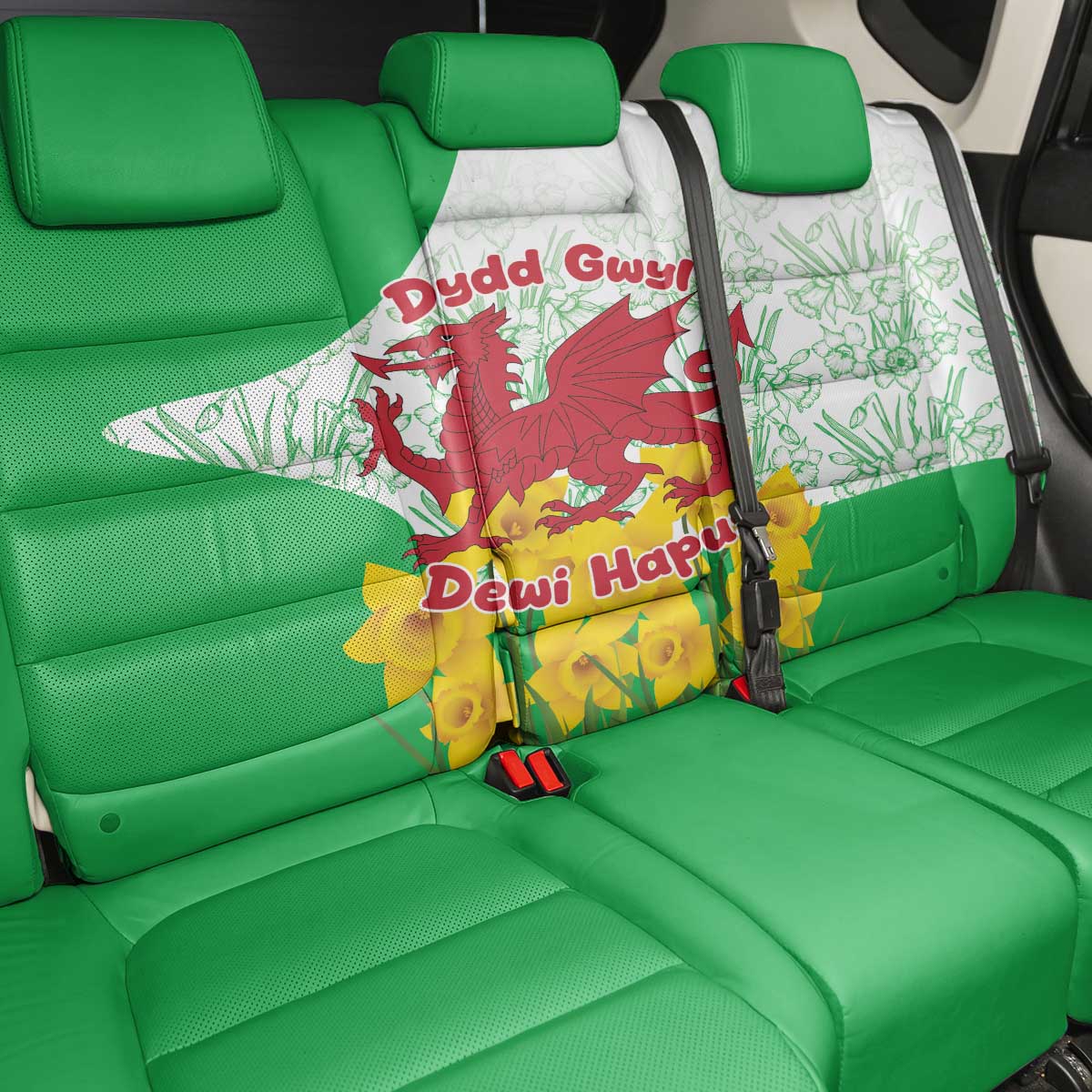 Saint David’s Day Welsh Dragon Back Car Seat Cover Dydd Gwyl Dewi Hapus - Wonder Print Shop