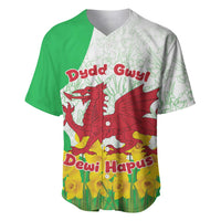 Saint David’s Day Welsh Dragon Baseball Jersey Dydd Gwyl Dewi Hapus - Wonder Print Shop