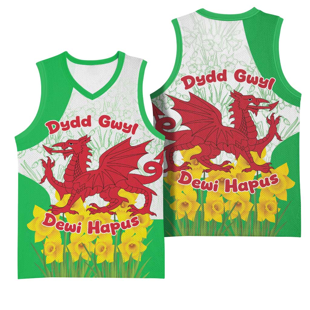 Saint David’s Day Welsh Dragon Basketball Jersey Dydd Gwyl Dewi Hapus - Wonder Print Shop