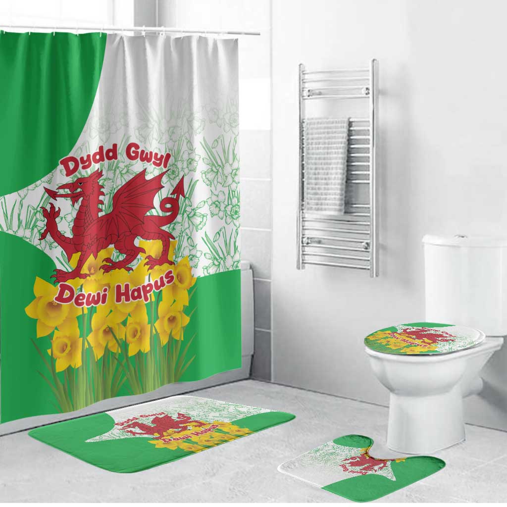 Saint David’s Day Welsh Dragon Bathroom Set Dydd Gwyl Dewi Hapus - Wonder Print Shop