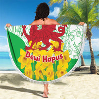 Saint David’s Day Welsh Dragon Beach Blanket Dydd Gwyl Dewi Hapus - Wonder Print Shop