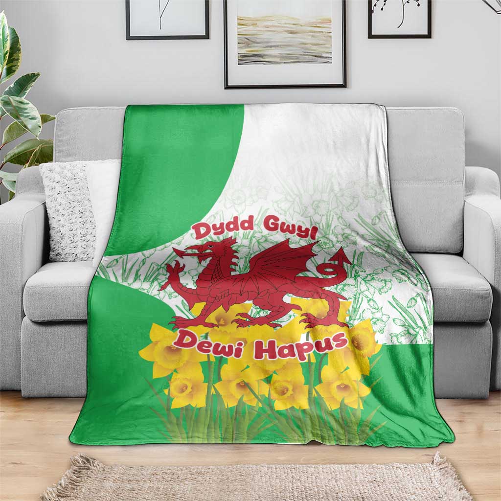 Saint David’s Day Welsh Dragon Blanket Dydd Gwyl Dewi Hapus - Wonder Print Shop