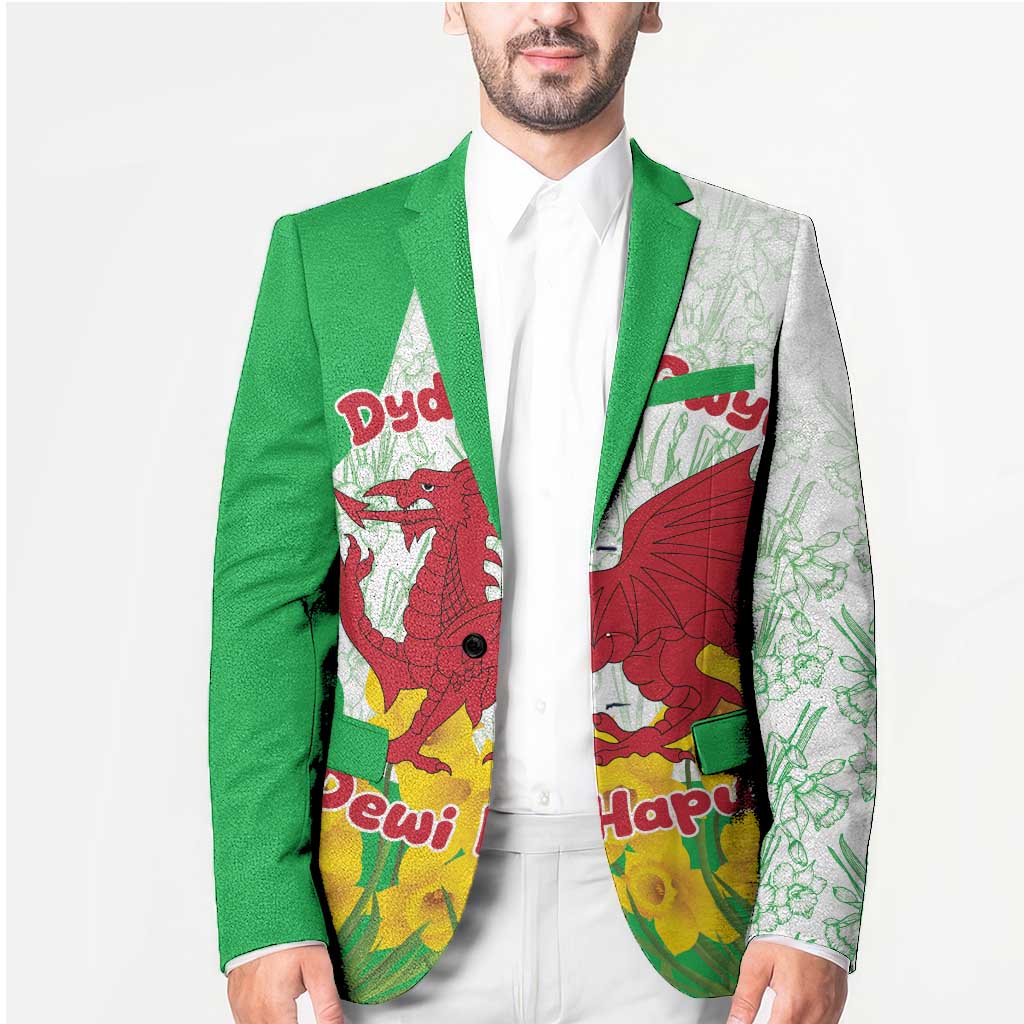 Saint David’s Day Welsh Dragon Blazer Dydd Gwyl Dewi Hapus - Wonder Print Shop