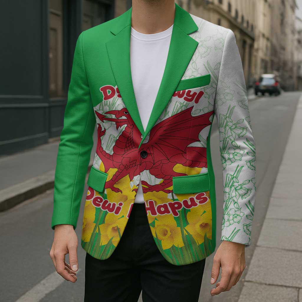 Saint David’s Day Welsh Dragon Blazer Dydd Gwyl Dewi Hapus - Wonder Print Shop