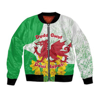 Saint David’s Day Welsh Dragon Bomber Jacket Dydd Gwyl Dewi Hapus - Wonder Print Shop