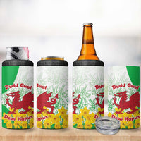 Saint David’s Day Welsh Dragon 4 in 1 Can Cooler Tumbler Dydd Gwyl Dewi Hapus - Wonder Print Shop