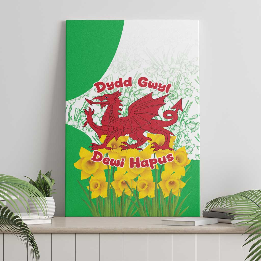 Saint David’s Day Welsh Dragon Canvas Wall Art Dydd Gwyl Dewi Hapus - Wonder Print Shop