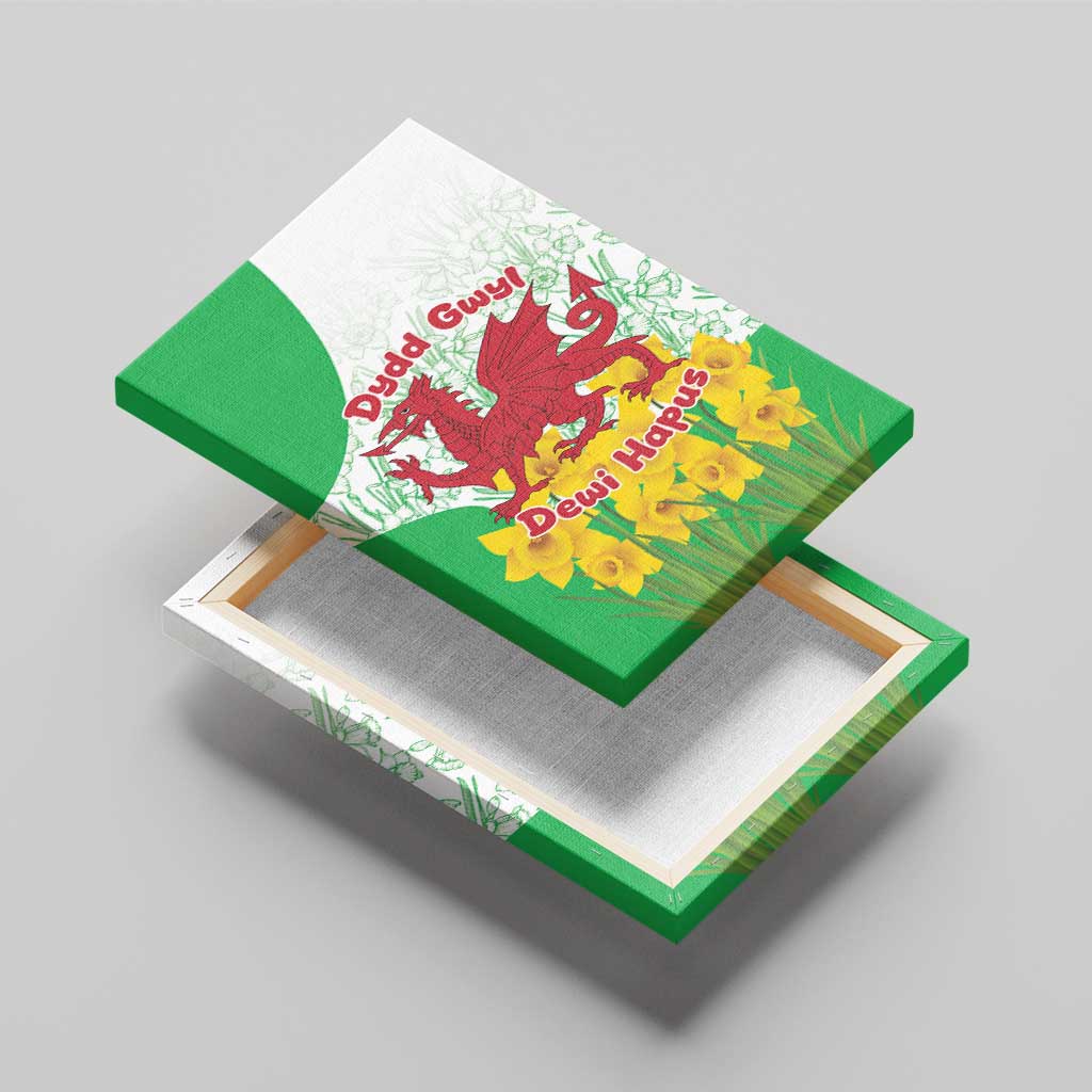 Saint David’s Day Welsh Dragon Canvas Wall Art Dydd Gwyl Dewi Hapus - Wonder Print Shop