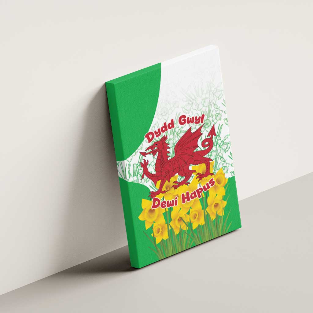 Saint David’s Day Welsh Dragon Canvas Wall Art Dydd Gwyl Dewi Hapus - Wonder Print Shop