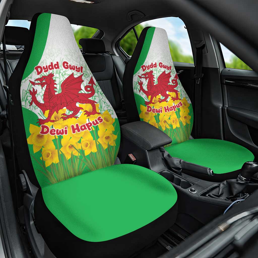 Saint David’s Day Welsh Dragon Car Seat Cover Dydd Gwyl Dewi Hapus - Wonder Print Shop