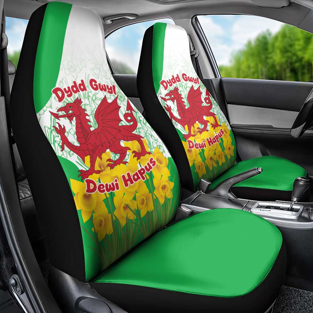 Saint David’s Day Welsh Dragon Car Seat Cover Dydd Gwyl Dewi Hapus - Wonder Print Shop