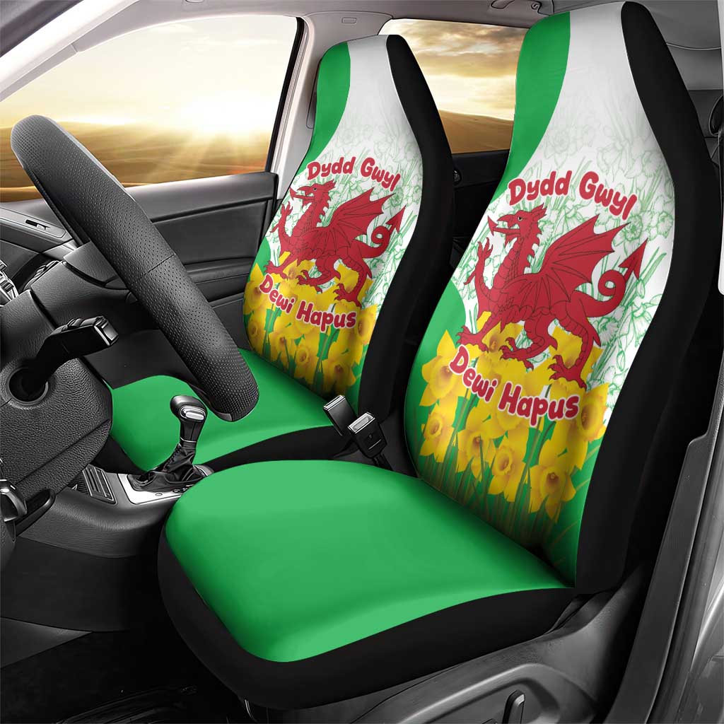 Saint David’s Day Welsh Dragon Car Seat Cover Dydd Gwyl Dewi Hapus - Wonder Print Shop