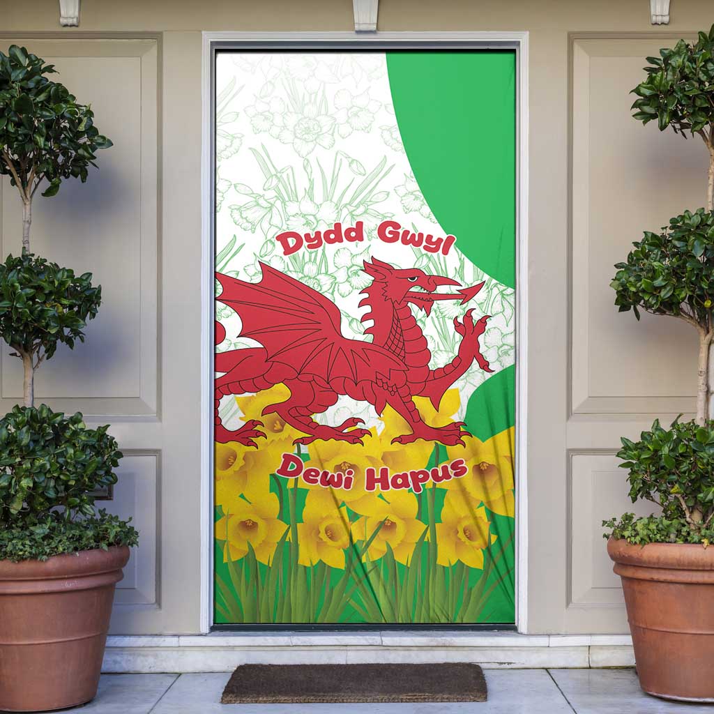 Saint David’s Day Welsh Dragon Door Cover Dydd Gwyl Dewi Hapus - Wonder Print Shop
