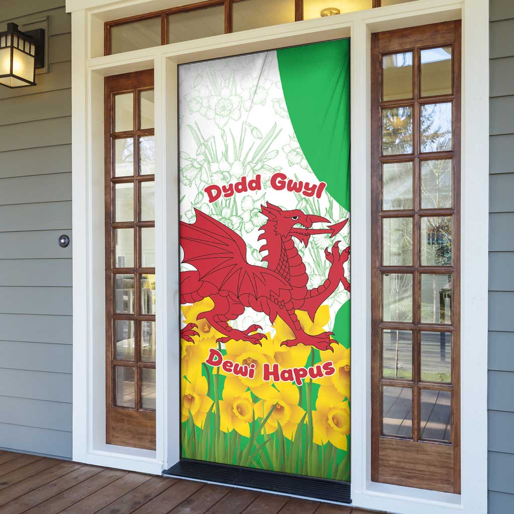 Saint David’s Day Welsh Dragon Door Cover Dydd Gwyl Dewi Hapus - Wonder Print Shop