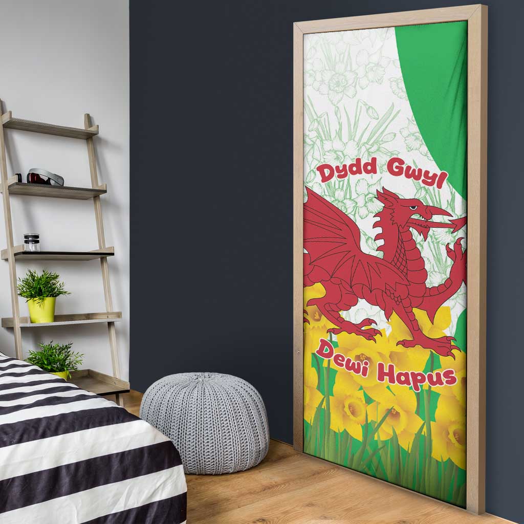 Saint David’s Day Welsh Dragon Door Cover Dydd Gwyl Dewi Hapus - Wonder Print Shop
