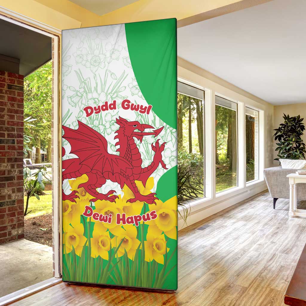 Saint David’s Day Welsh Dragon Door Cover Dydd Gwyl Dewi Hapus - Wonder Print Shop