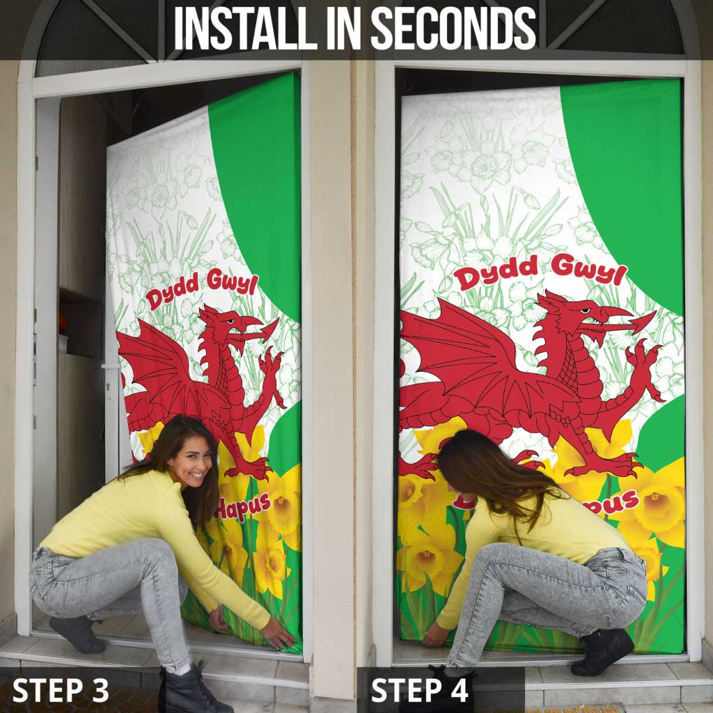 Saint David’s Day Welsh Dragon Door Cover Dydd Gwyl Dewi Hapus - Wonder Print Shop