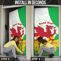 Saint David’s Day Welsh Dragon Door Cover Dydd Gwyl Dewi Hapus - Wonder Print Shop