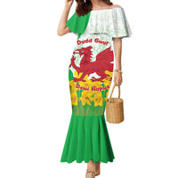 Saint David’s Day Welsh Dragon Family Matching Mermaid Dress and Hawaiian Shirt Dydd Gwyl Dewi Hapus - Wonder Print Shop