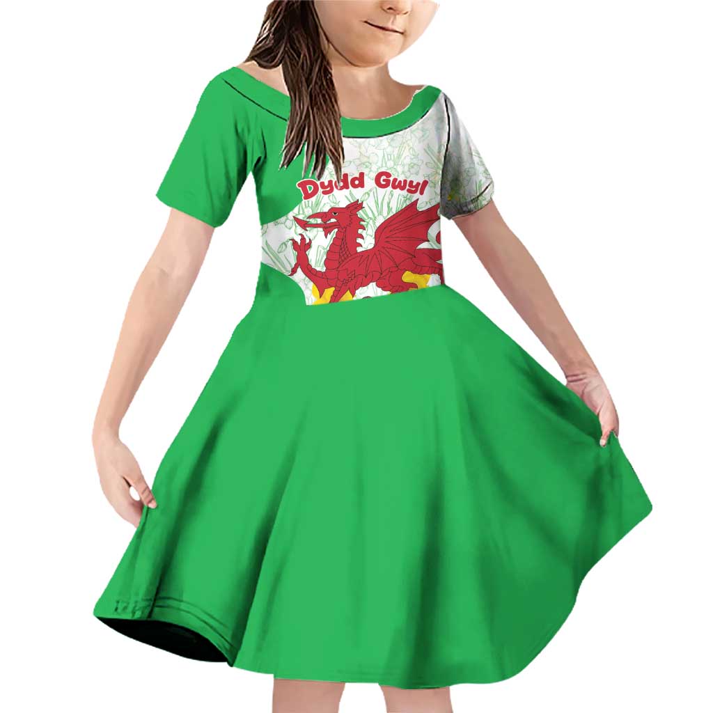 Saint David’s Day Welsh Dragon Family Matching Off Shoulder Short Dress and Hawaiian Shirt Dydd Gwyl Dewi Hapus - Wonder Print Shop
