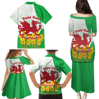Saint David’s Day Welsh Dragon Family Matching Puletasi and Hawaiian Shirt Dydd Gwyl Dewi Hapus - Wonder Print Shop