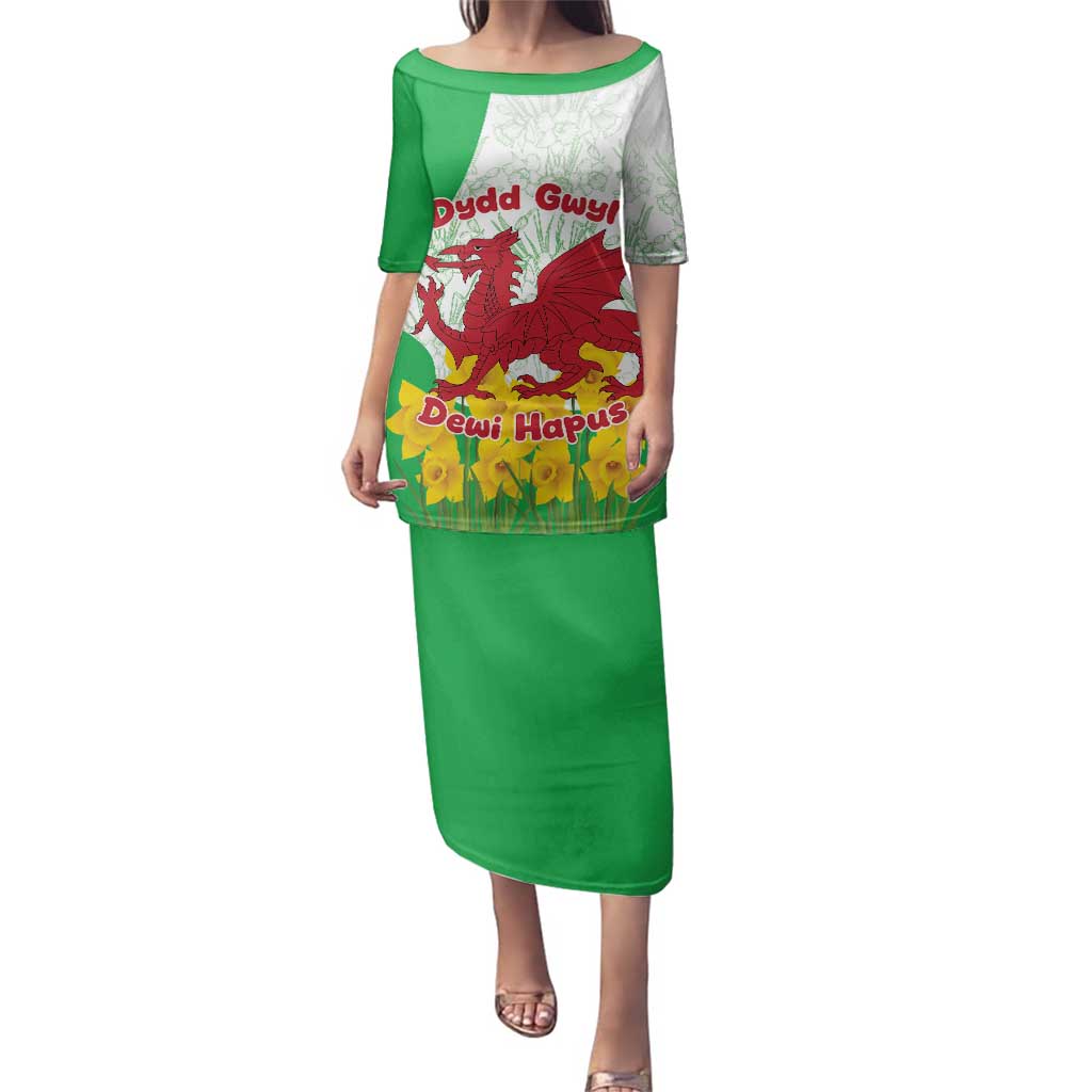 Saint David’s Day Welsh Dragon Family Matching Puletasi and Hawaiian Shirt Dydd Gwyl Dewi Hapus - Wonder Print Shop