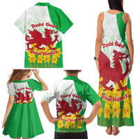 Saint David’s Day Welsh Dragon Family Matching Tank Maxi Dress and Hawaiian Shirt Dydd Gwyl Dewi Hapus - Wonder Print Shop