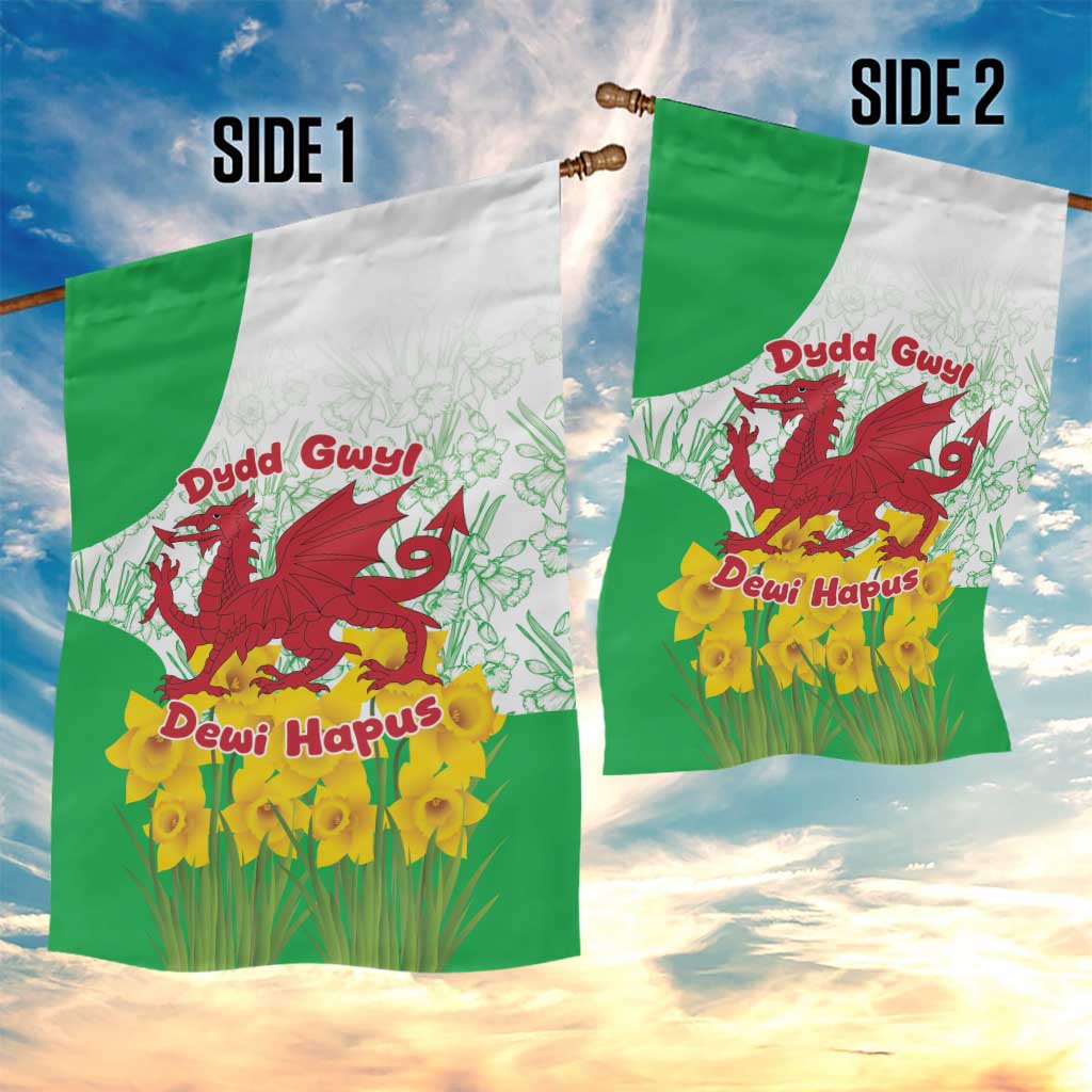 Saint David’s Day Welsh Dragon Garden Flag Dydd Gwyl Dewi Hapus - Wonder Print Shop