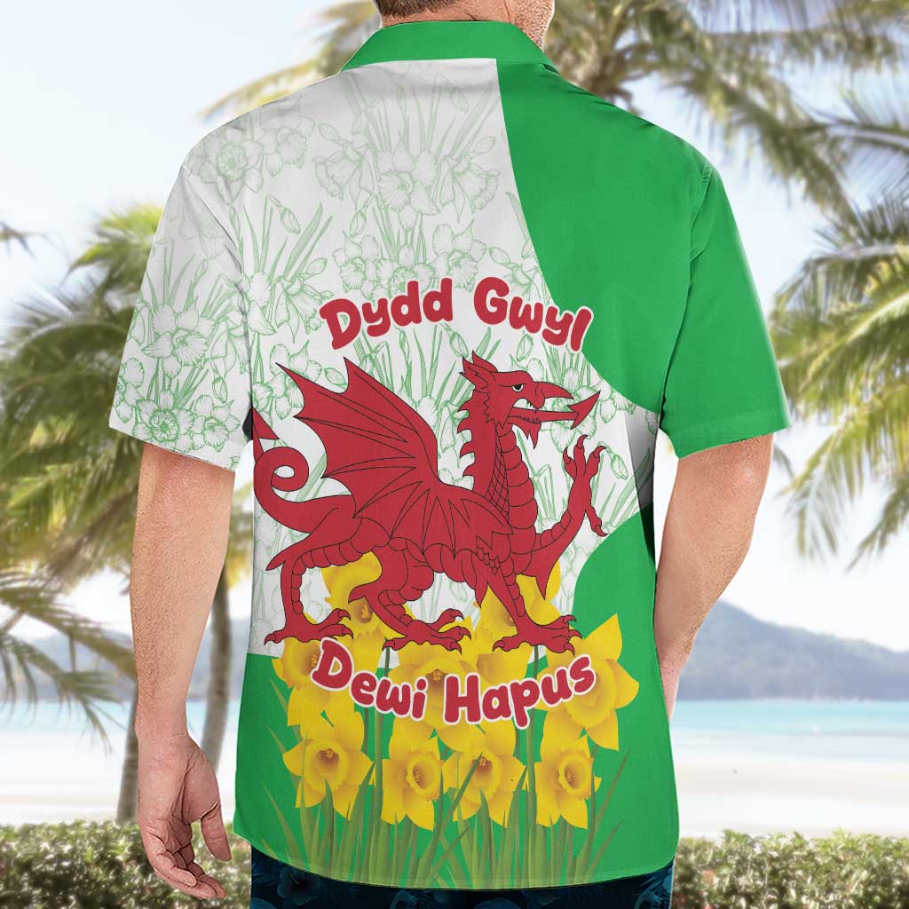 Saint David’s Day Welsh Dragon Hawaiian Shirt Dydd Gwyl Dewi Hapus - Wonder Print Shop