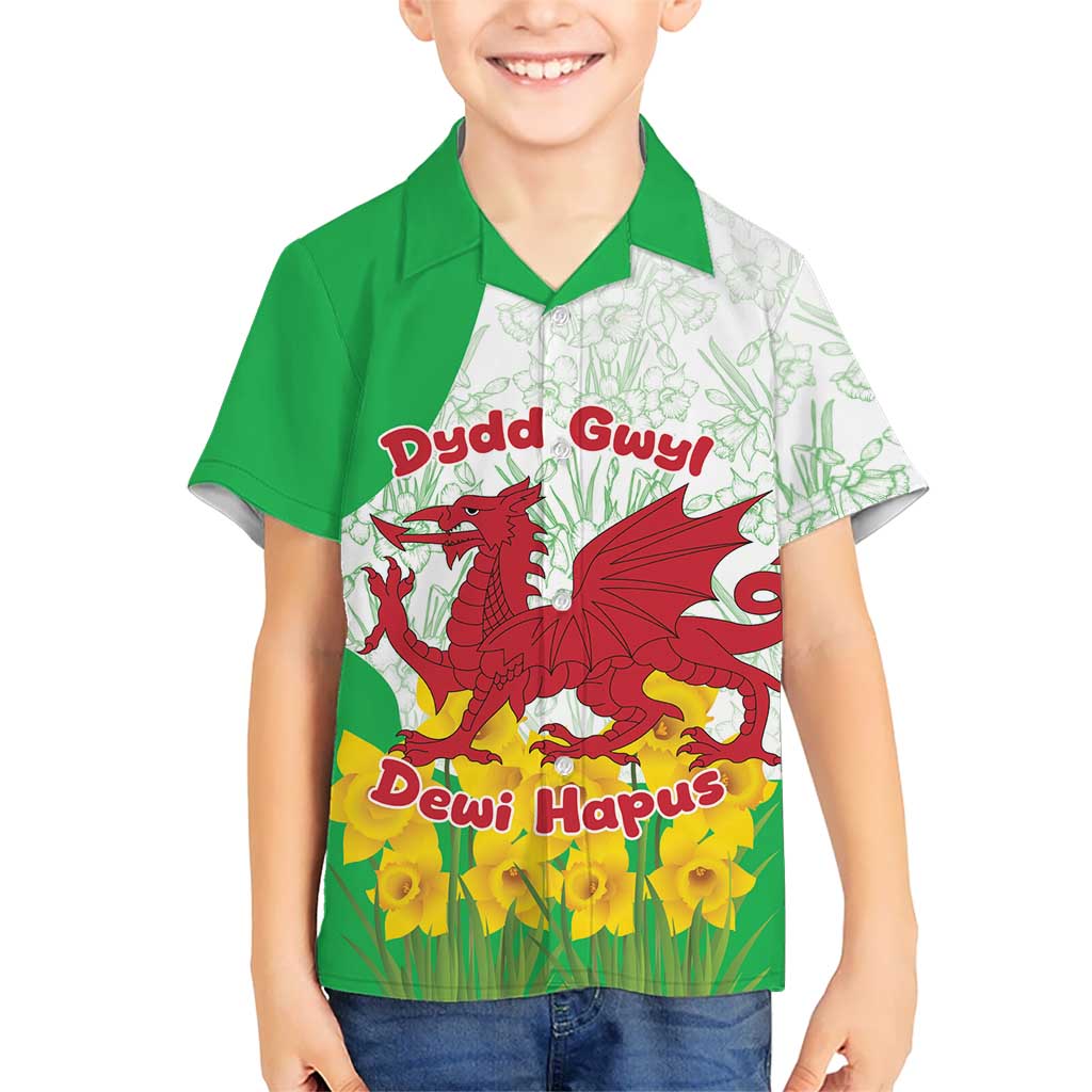 Saint David’s Day Welsh Dragon Hawaiian Shirt Dydd Gwyl Dewi Hapus - Wonder Print Shop