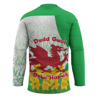 Saint David’s Day Welsh Dragon Hockey Jersey Dydd Gwyl Dewi Hapus - Wonder Print Shop