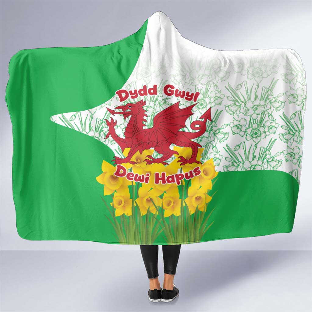 Saint David’s Day Welsh Dragon Hooded Blanket Dydd Gwyl Dewi Hapus - Wonder Print Shop