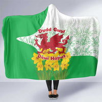 Saint David’s Day Welsh Dragon Hooded Blanket Dydd Gwyl Dewi Hapus - Wonder Print Shop
