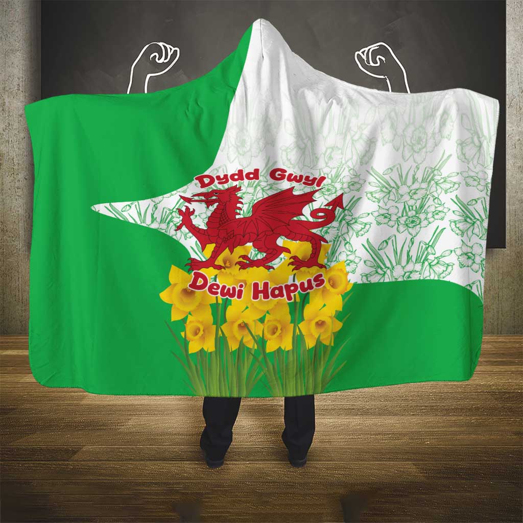 Saint David’s Day Welsh Dragon Hooded Blanket Dydd Gwyl Dewi Hapus - Wonder Print Shop