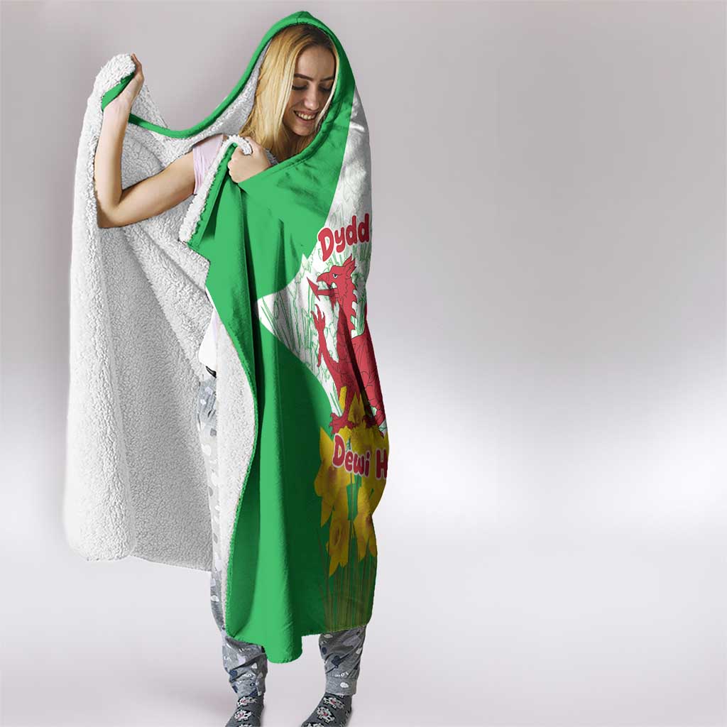 Saint David’s Day Welsh Dragon Hooded Blanket Dydd Gwyl Dewi Hapus - Wonder Print Shop