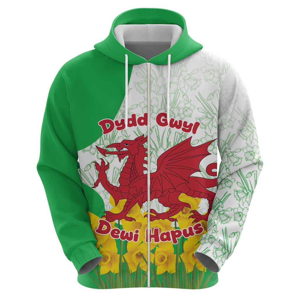 Saint David’s Day Welsh Dragon Hoodie Dydd Gwyl Dewi Hapus - Wonder Print Shop
