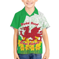 Saint David’s Day Welsh Dragon Kid Hawaiian Shirt Dydd Gwyl Dewi Hapus - Wonder Print Shop
