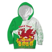 Saint David’s Day Welsh Dragon Kid Hoodie Dydd Gwyl Dewi Hapus - Wonder Print Shop